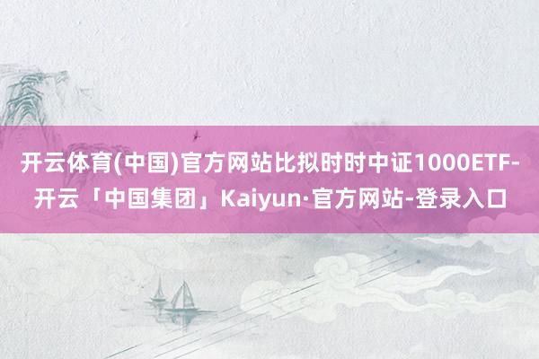 开云体育(中国)官方网站比拟时时中证1000ETF-开云「中国集团」Kaiyun·官方网站-登录入口