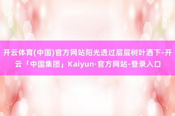 开云体育(中国)官方网站阳光透过层层树叶洒下-开云「中国集团」Kaiyun·官方网站-登录入口