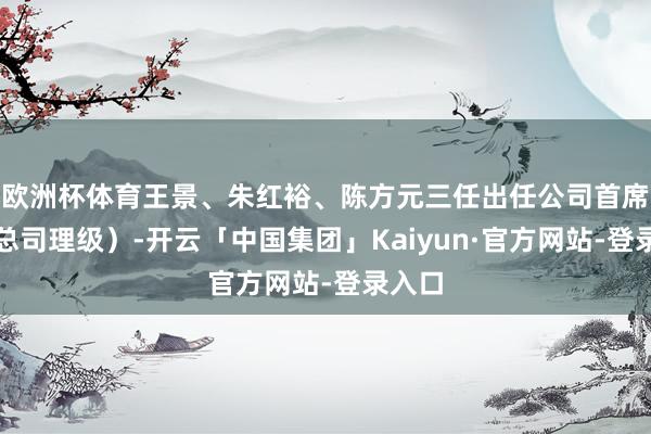 欧洲杯体育王景、朱红裕、陈方元三任出任公司首席（副总司理级）-开云「中国集团」Kaiyun·官方网站-登录入口